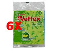 6 X WETTEX Panno Spugna Multiuso 3 Pezzi per Pulizia