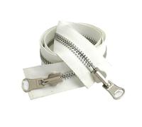 60-120cm 5#/8# Cerniere metalliche a doppio cursore Cerniera reversibile rotante per giacca da cappotto Cerniera da cucire, 70cm