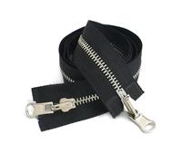 60-120cm 5#/8# Cerniere metalliche a doppio cursore Cerniera reversibile rotante per giacca da cappotto Cerniera da cucire, 80cm