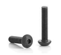 60/30/20/10 pezzi Vite a testa esagonale M2 .5 M3 M4 M5 M6 M8 M10 Pomello in acciaio grado 12.9 Viti a esagono incassato a bottone rotondo L=3-60 mm(18mm,M2(60PCS))