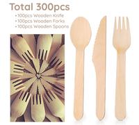 60-300 Cucchiai Coltelli Forchette Usa E Getta Posate Eco Friendly Picnic Festa