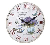 60.3045.14 TFA Orologio da Parete Vintage Senza Batteria La Lavande, FS-TFA