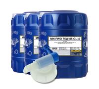 60 (3x20) Litri MANNOL FWD 75W-85 API GL 4 Olio Per Trasmissione Con Rubinetto