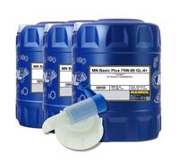 60 (3x20) Litro Mannol SAE 75W-90 Basic Plus Trasmissione Con Rubinetto Api GL4+