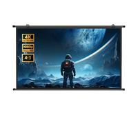 60 72 84 pollici Schermo per Proiettore Portatile da Esterno, Schermo Cinematografico 4K HD Manuale Scomparsa 4:3 16:9 per Cinema in Cortile(60"(16:9))
