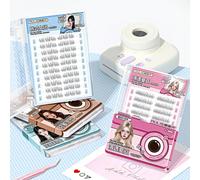 60-80 ciuffetti, 7-11mm, 0,07mm, vari stili di ciglia finte senza colla, facili da applicare sulla palpebra superiore, belle, naturali e distintive. Fibra chimica