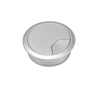 60/80 mm Desk Cable Grommet, Plastic Wire Hole Cover & Outlet Port with Cable Mlamp for PC Computer Table Office Desk Wire Tidy Organizer (80 mm argento)