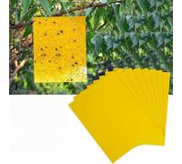 60/90 Pezzi Trappole Acchiappa Ciliegio Mosche, Mosca Dell'olivo Trappole Appiccicose Gialle Bilaterali per Insetti Volanti per Olivo, Afidi, MosceriniFungini, e Mosche Bianche (90)