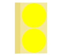 60 adesivi con punti adesivi, 100 mm, rotondi, codice colore, etichette autoadesive per scrivere, per fai da te, colore giallo, 10 cm