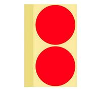 60 adesivi con punti adesivi da 100 mm, rotondi, codice colore, etichette autoadesive per scrivere e fai da te (rosso, 10 cm)