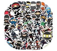 60 Adesivi Di Graffiti Ninja, Cartoni Carini, Adesivi Divertenti Di Album, Impermeabile Autoadesivo, Decorazione Di Valigie Per Acqua Fai-Da-Te.