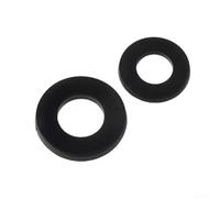 60 anelli in plastica per cerniere per accessori per porte, spessore 0,5 mm, spessore 1,2 mm, anelli di montaggio in nylon bianco, 15 x 10 mm, regolazione porta interna, anti-usura per pavimento (15