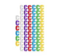 60 anelli per cosce di pollo e anatra in 6 colori, 16/18/20/25 mm, fibbia con etichetta vuota e anello a clip.,Misto,18 millimetri