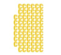 60 anelli per cosce di pollo e anatra in 6 colori, 16/18/20/25 mm, fibbia con etichetta vuota e anello a clip.,Giallo,18 millimetri