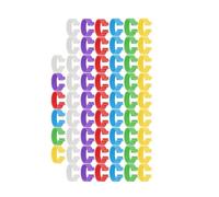 60 anelli per zampe di pollo e anatra a sei colori, strumento di identificazione degli animali d'oca, anelli per targhette vuote con clip,Misto,25 millimetri