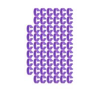 60 anelli per zampe di pollo e anatra a sei colori, strumento di identificazione degli animali d'oca, anelli per targhette vuote con clip,Viola,16 millimetri