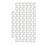 60 anelli per zampe di pollo e anatra, per l'identificazione di animali, 16-25 mm, con fibbie, etichette vuote, anelli a clip,Bianco,18 mm