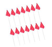 60 Bandierine Segnaletiche Triangolari Pezzi Rosse