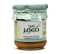 60 Barattoli da 180g Patè con Etichetta Personalizzabile al gusto di Olive e Pistacchio - Prodotti Tipici Siciliani