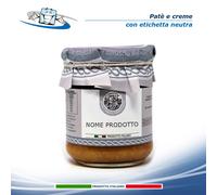 60 barattoli da 180g Paté e Creme salate e piccanti etichetta personalizzabile