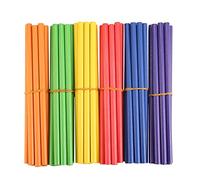 60 bastoncini ritmici per bambini, in legno, 6 colori