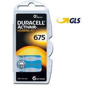 30 pile batterie per apparecchi acustici DURACELL ACTIVAIR mod. 675 blu PR44 5pz