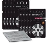60 batterie per apparecchi acustici Power One Evolution P312 con scatola port...