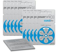 30 batterie per apparecchi acustici powerone implant P675 blu (5 fogli da...