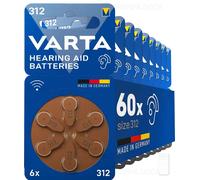 VARTA AIR 312 - Batteria per apparecchi acustici, zinco-aria, 7,8x3,45 mm, Aid 3