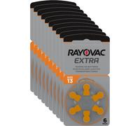 120 batterie per apparecchi acustici Rayovac Extra Advanced 13 arancioni...