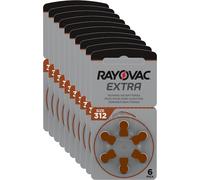 60 Batterie per apparecchi acustici 312 RAYOVAC EXTRA PR41 60 pile
