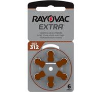 60 batterie per apparecchi acustici RAYOVAC Extra Advanced con tecnologia Active Core 312