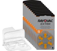 60 batterie per apparecchi acustici Rayovac Extra Advanced PR48 arancione...