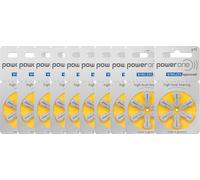 60 batterie POWERONE 10 per apparecchi acustici - protesi acustiche