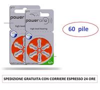 60 batterie pile POWER ONE 13 PR48 per protesi acustiche apparecchi acustici