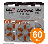 180 + 4 pile RAYOVAC EXTRA 312 per apparecchi acustici protesi acustiche