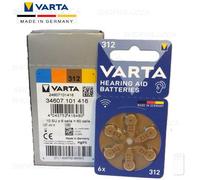 60 Batterie Pile VARTA 312 per Apparecchi Acustici Protesi Udito PR41 scade 2029