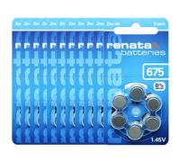 60 batterie Renata Gr. 675 per apparecchi acustici, 10 confezioni da 6 blister PR44, blu, 1,45 V, ZA675.DP6