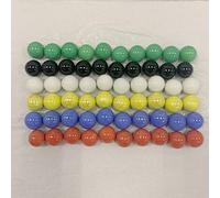 60 biglie di vetro massiccio di ricambio grandi da 25 mm, per dama, aggravamento o giochi di marmo cinesi (10 per ogni colore: rosso, blu, giallo, bianco, verde, nero)