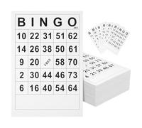 60 biglietti di carta riutilizzabili per bingo, grandi fogli di carta per bingo per famiglia, amici, attività pasquali, scuole, giochi di grandi gruppi, facili da leggere, per bambini, adulti e