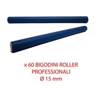 60 BIGODINI ROLLER PROFESSIONALI Morbidi Flessibili Acconciatura Ricci Ø 15 mm