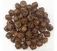 60 campanelli natalizi rustici in latta arrugginita, campane in metallo rustico, per albero di Natale, vacanze, tutti i giorni, per lavori artigianali e abbellimenti, 17 mm