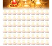 60 candele galleggianti bianche, candele galleggianti non profumate, per matrimoni, feste, cene, centri e decorazioni natalizie