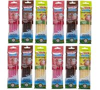 60 cannucce Quick-Milk Magic Sipper aromatizzate per frappè istantaneo, fragola, cioccolato, banana