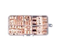 60 capicorda ad anelli in rame resistente, terminali per cavi della batteria, occhielli tubolari, connettori terminali resistenti in rame resistente