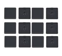 60 cappucci terminali in alluminio estrusione in alluminio, 40 x 40 mm, per proteggere le estremità dei profili in alluminio (nero)