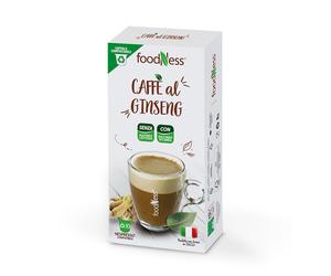 60 Capsule Foodness Compatibili Nespresso caffè al Ginseng Con Zucchero Di Canna