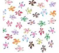 60 ciondoli per unghie con fiori 3D, decorazione per unghie con fiori di cristallo di ghiaccio, per nail art hawaiani, per unghie colorate, per unghie, per l'estate, per il design delle unghie