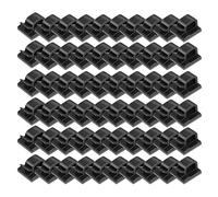 60 clip per cavi esterni con nastri adesivi, ganci decorativi per luce, supporto per cavi Ethernet, organizer piatto per cavi esterni, multicolore, per la gestione dell'auto, nero e bianco