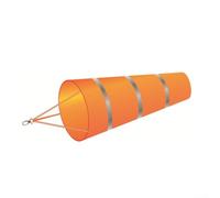 60 cm Airport Windsock Rip-Stop, Rainbow-Wind Measurement Sock Bag con cintura riflettente per meteorologia, agricoltura, esplorazione petrolifera (rosso grigio)